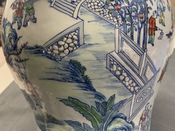 A Chinese doucai '100 boys' vase, Yongzheng/Qianlong